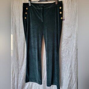 Maison d' Amélie GreenVelvet Wide Leg Pants Size 3X NWT